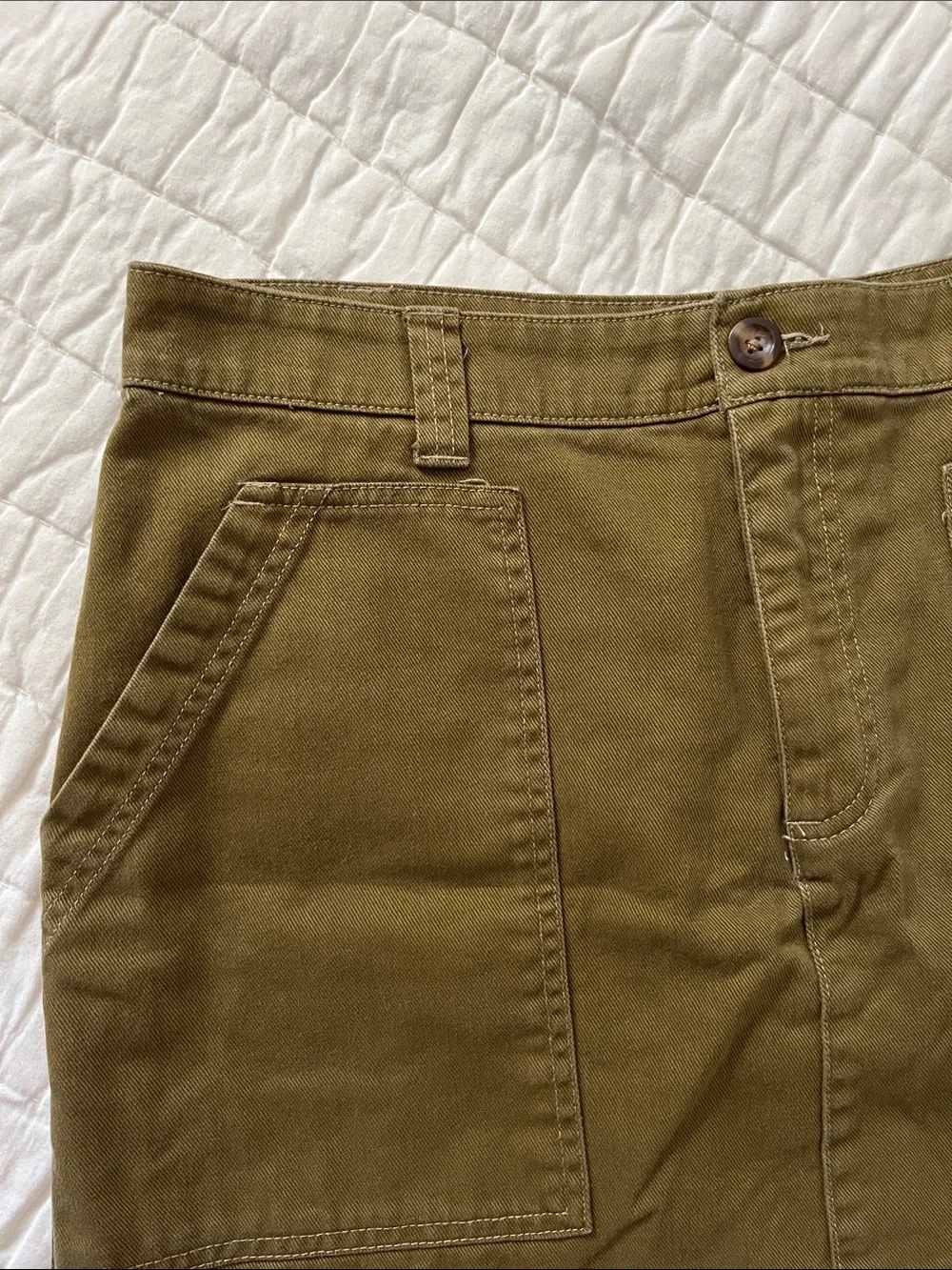 Old Navy Olive Utility Mini Skirt
